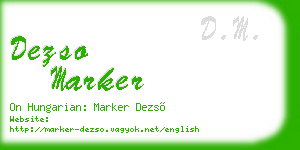dezso marker business card
